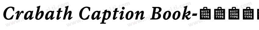 Crabath Caption Book字体转换